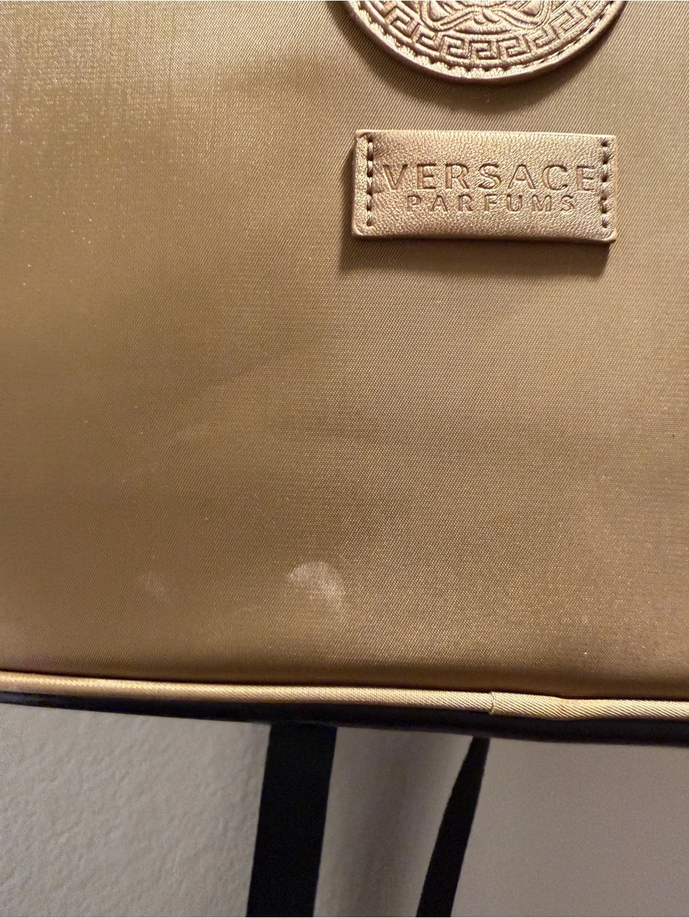 Versace Collection Olive Brown Medusa Logo Backpack
